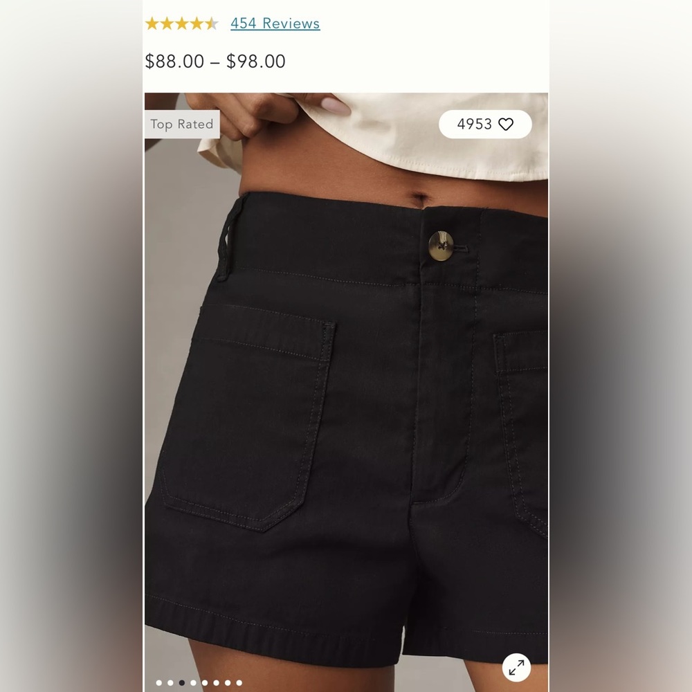 Anthropologie Maeve Black Colette Shorts